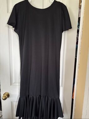 Black Maxi Dress with Ruffle Hem